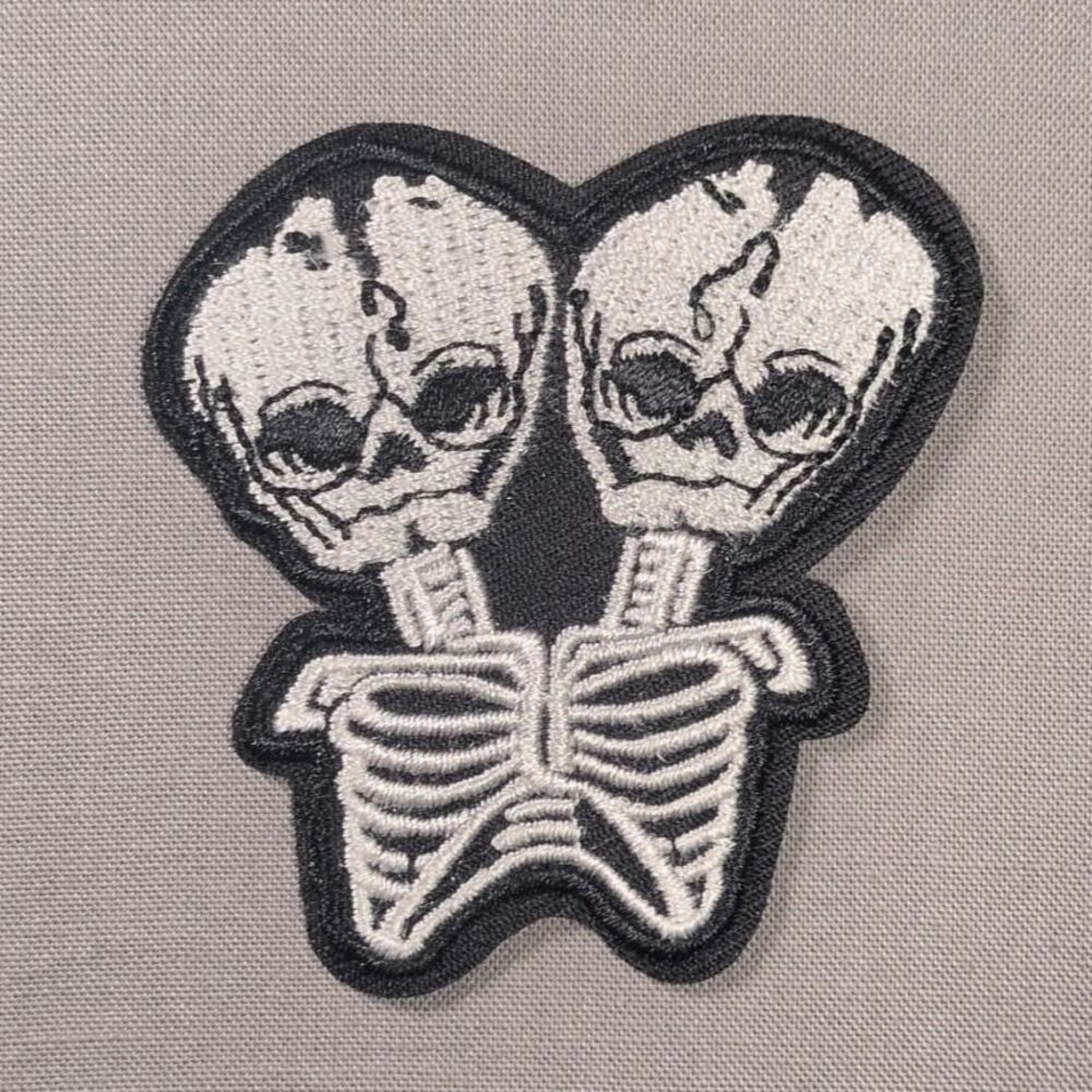 Gemini Skeleton Iron On Patch | Zodiac Patch